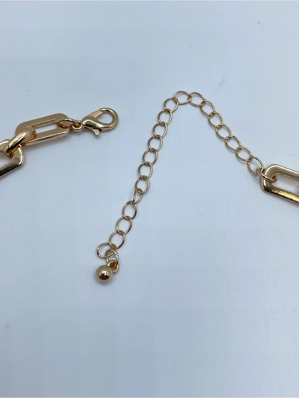 Gold Paperclip Chain Necklace Minimalist Layering Statement Glam Classic